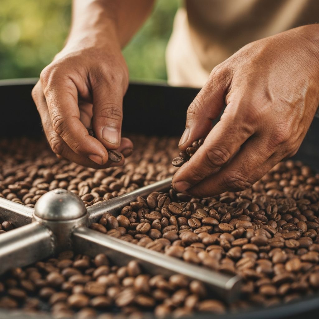 Coffee beans and brewing process